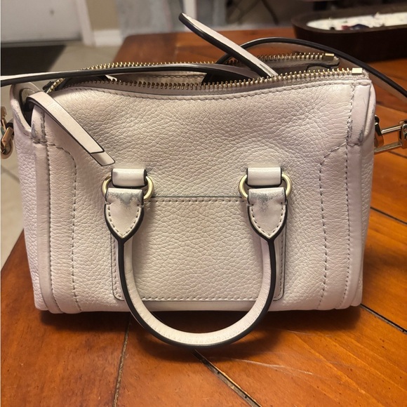 Michael Kors White Pebbled Leather Satchel with Gold Hardware - Picture 3 of 4